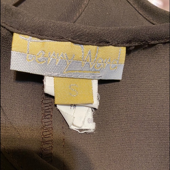 Berry ward Dark Green Chiffon scoop neck&back gown - Picture 4 of 4